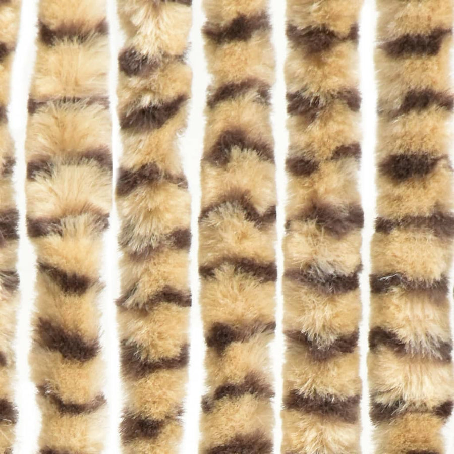 Vliegengordijn 100x220 cm chenille beige en bruin 100 x 220 cm Beige en bruin