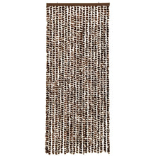 Vliegengordijn 56x185 cm chenille bruin en wit 56 x 185 cm Bruin en wit