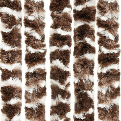 Vliegengordijn 56x185 cm chenille bruin en wit 56 x 185 cm Bruin en wit