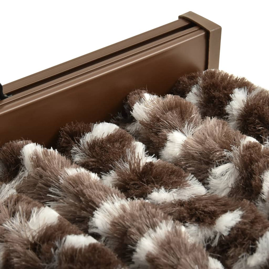 Vliegengordijn 90x220 cm chenille bruin en wit 90 x 220 cm Bruin en wit