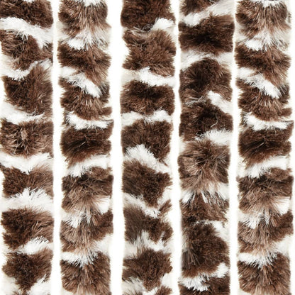 Vliegengordijn 90x220 cm chenille bruin en wit 90 x 220 cm Bruin en wit