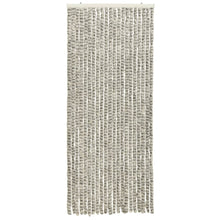 Vliegengordijn 56x185 cm chenille licht- en donkergrijs 56 x 185 cm Licht- en donkergrijs