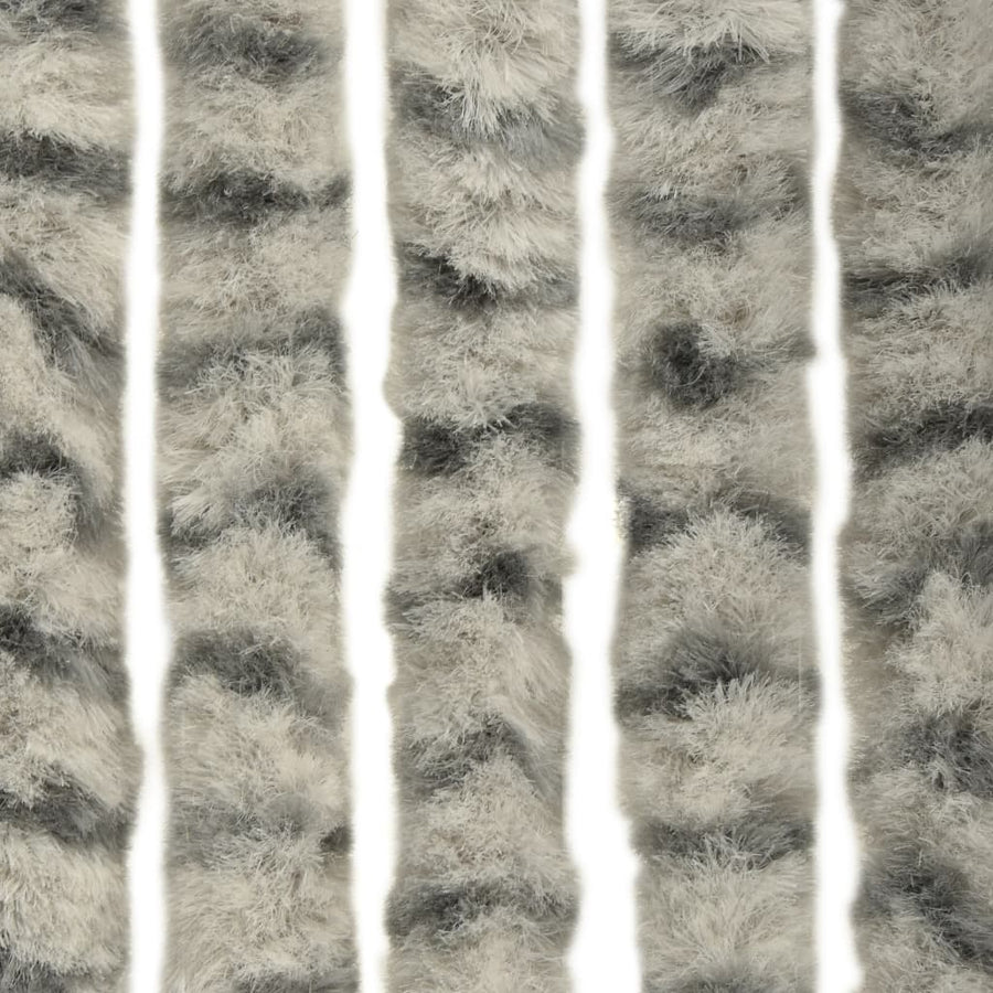 Vliegengordijn 56x185 cm chenille licht- en donkergrijs 56 x 185 cm Licht- en donkergrijs