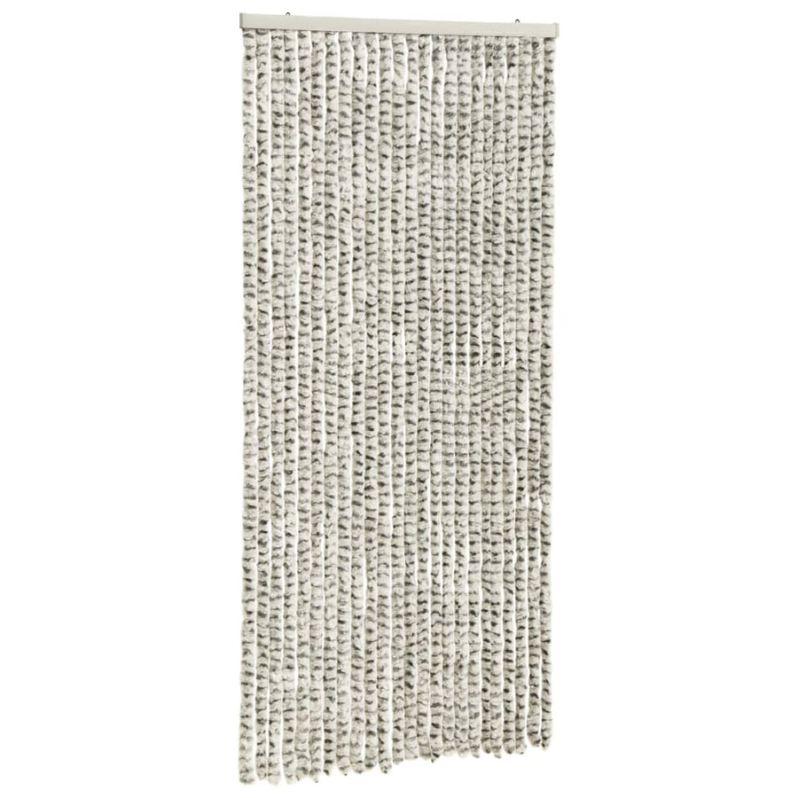 Vliegengordijn 100x220 cm chenille licht- en donkergrijs 100 x 220 cm Licht- en donkergrijs
