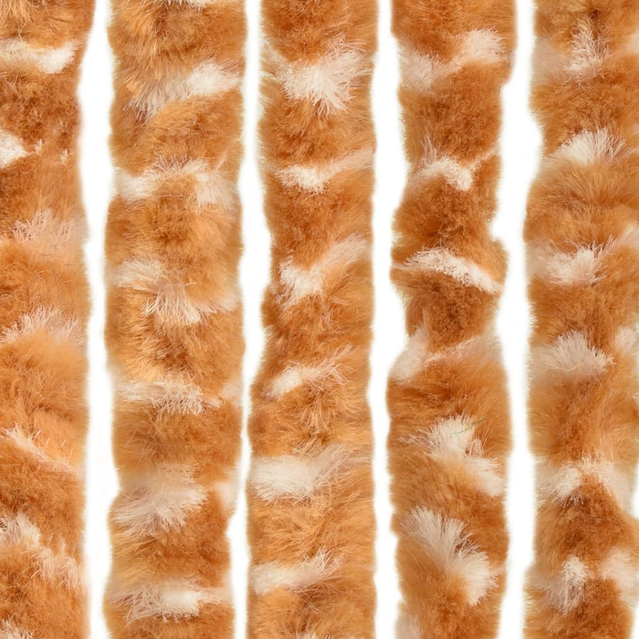 Vliegengordijn 90x220 cm chenille oker en wit 90 x 220 cm Oker en wit
