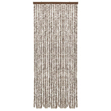 Vliegengordijn 56x185 cm chenille taupe en wit 56 x 185 cm Taupe en wit