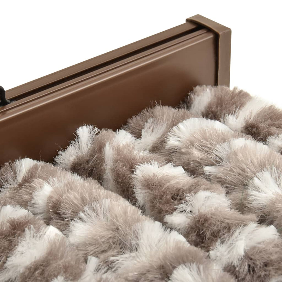 Vliegengordijn 56x185 cm chenille taupe en wit 56 x 185 cm Taupe en wit