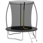 Trampolineset rond 183x52 cm grijs