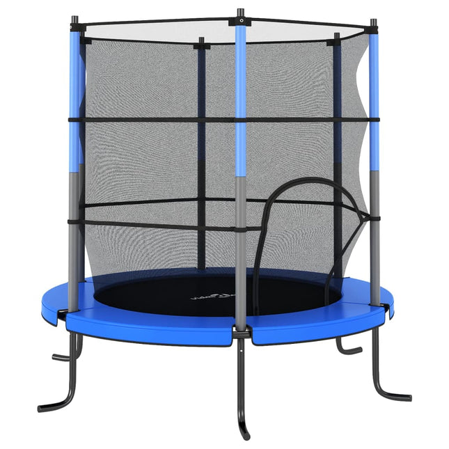 Trampoline Met Veiligheidsnet Rond 140X160 Cm Blauw