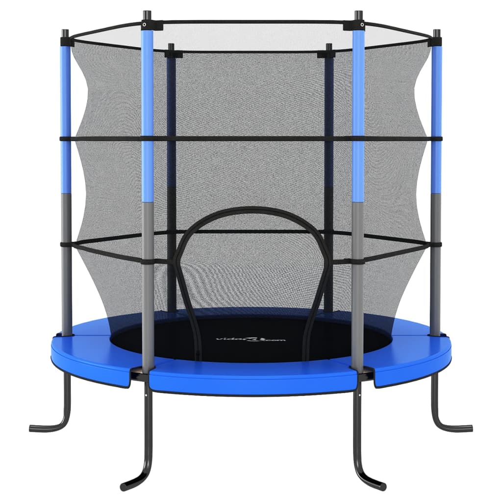 Trampoline Met Veiligheidsnet Rond 140X160 Cm Blauw