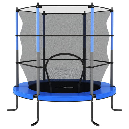 Trampoline Met Veiligheidsnet Rond 140X160 Cm Blauw