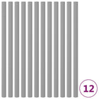Trampolinepaalhoezen 12 st 92,5 cm grijs