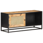 Tv-meubel 90x30x40 cm mangohout riet