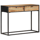 Wandtafel 100x35x75 cm mangohout riet