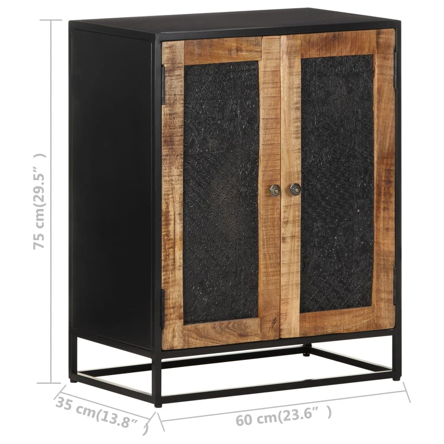 Dressoir 60x35x75 cm ruw mangohout
