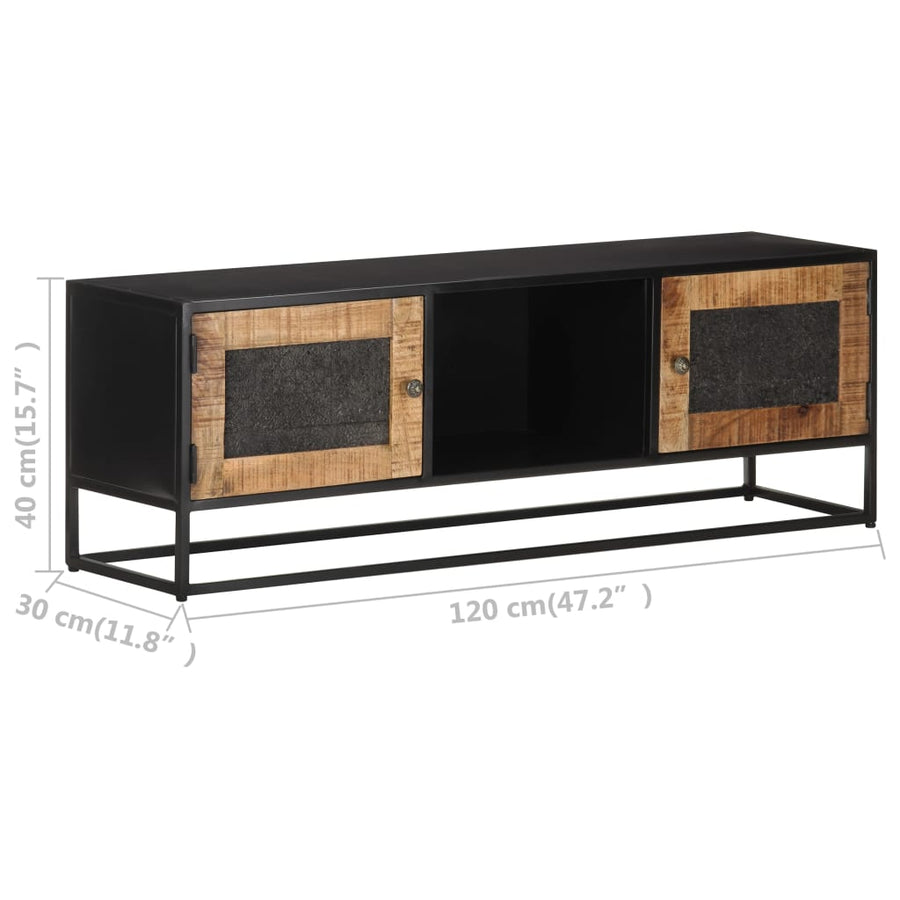 Tv-Meubel 120X30X40 Cm Ruw Mangohout