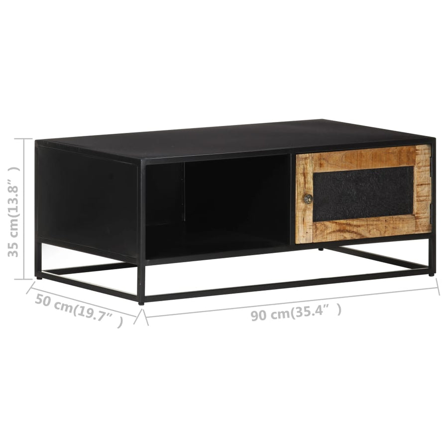 Salontafel 90X50X35 Cm Ruw Mangohout