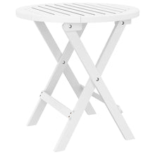 Tuintafel Inklapbaar Ø 46 Cm Massief Acaciahout Wit