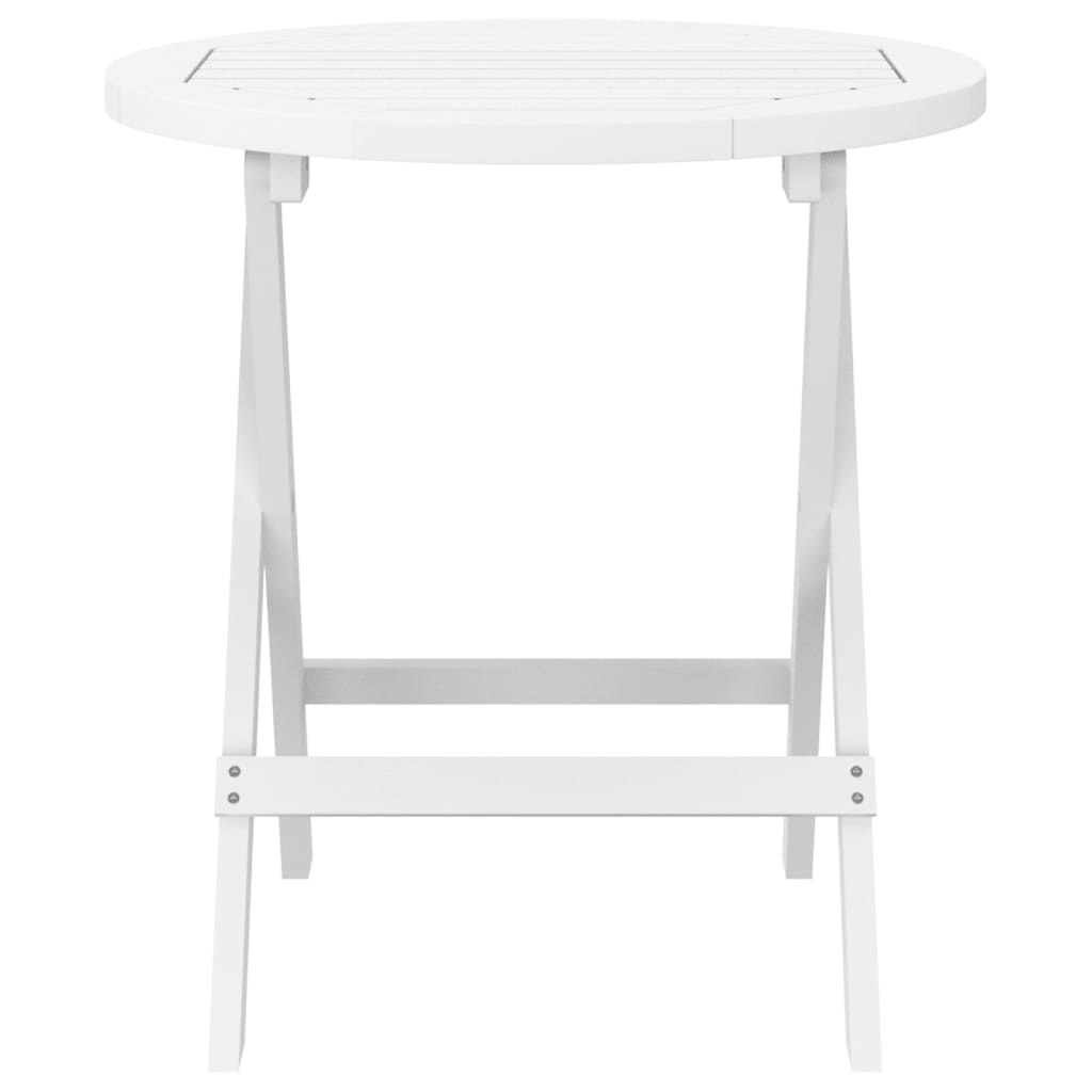 Tuintafel Inklapbaar Ø 46 Cm Massief Acaciahout Wit