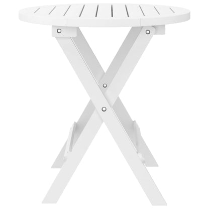 Tuintafel Inklapbaar Ø 46 Cm Massief Acaciahout Wit