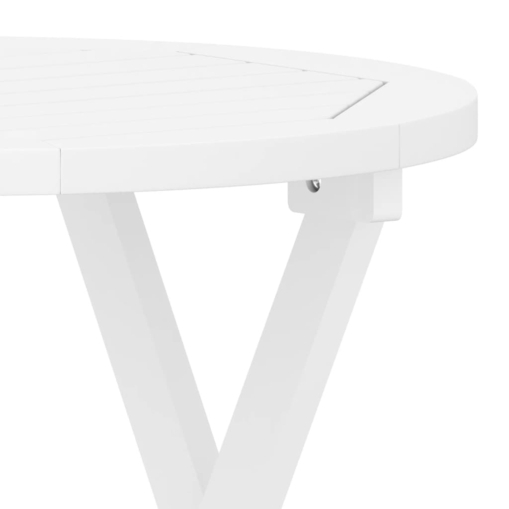 Tuintafel Inklapbaar Ø 46 Cm Massief Acaciahout Wit