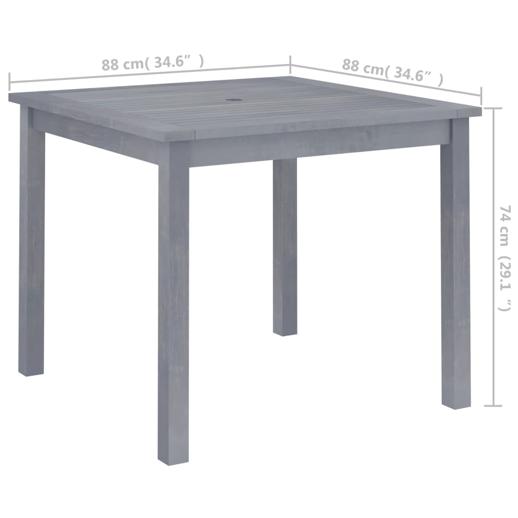 Tuintafel 88X88X74 Cm Massief Acaciahout 88 x 88 x 74 cm