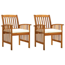 Tuinstoelen Met Kussens Massief Acaciahout 2 crème