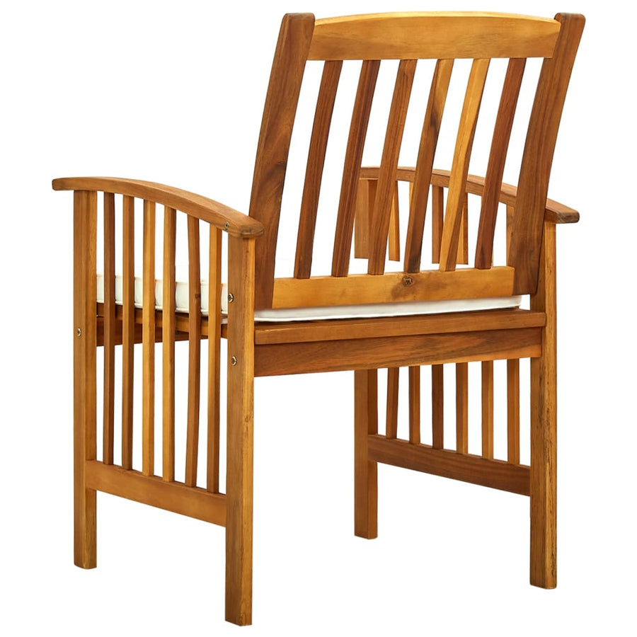 Tuinstoelen Met Kussens Massief Acaciahout 2 crème