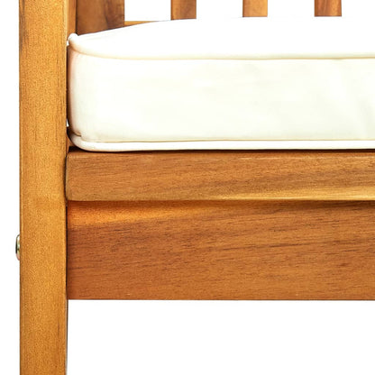 Tuinstoelen Met Kussens Massief Acaciahout 2 crème