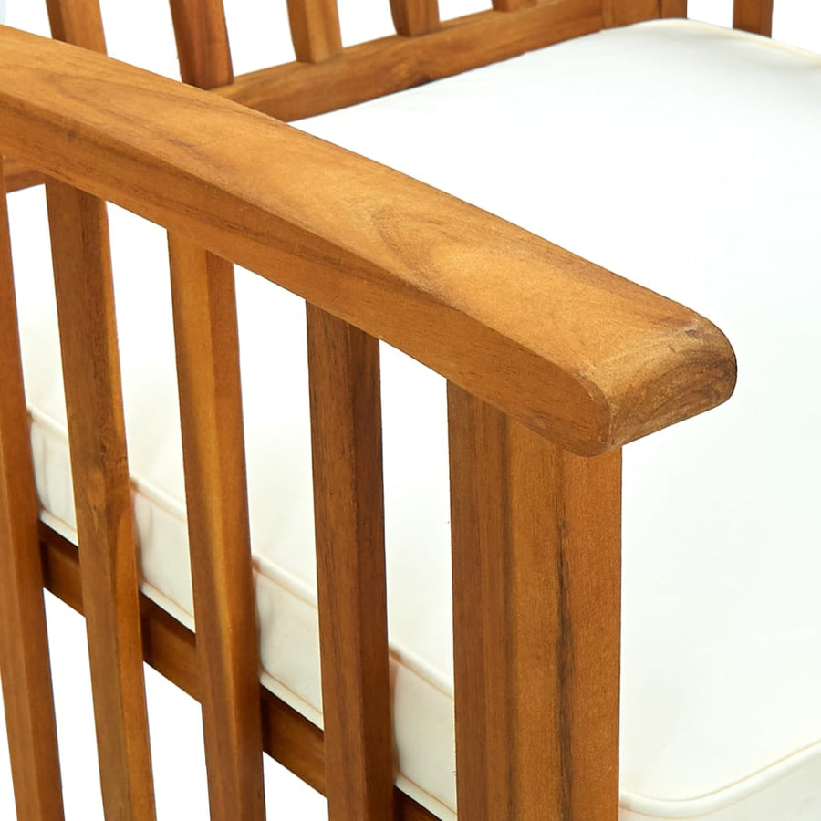 Tuinstoelen Met Kussens Massief Acaciahout 3 crème