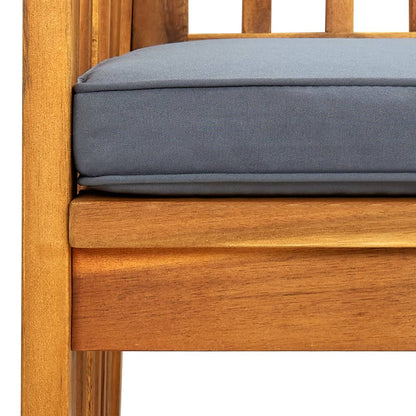 Tuinstoelen Met Kussens Massief Acaciahout 3 Donkergrijs