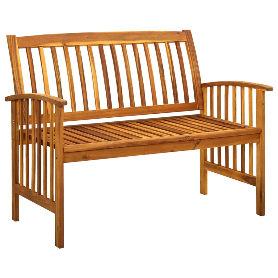 Tuinbank Met Kussen Massief Acaciahout 119 cm crème