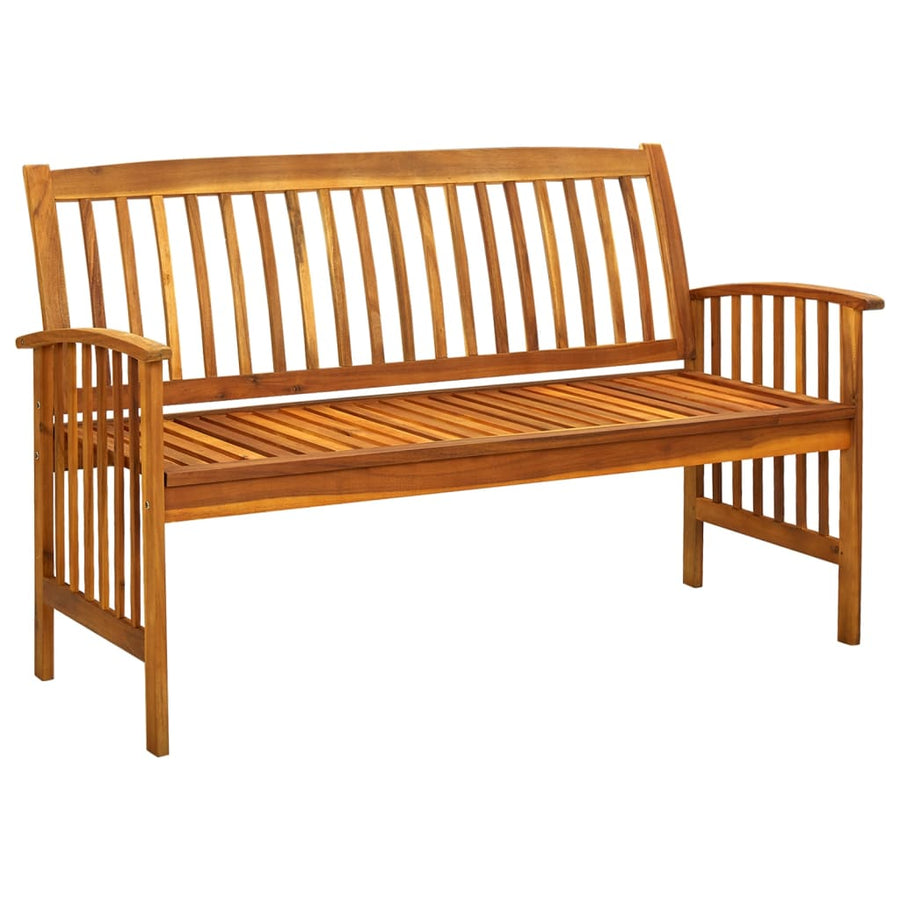 Tuinbank Met Kussen Massief Acaciahout 147 cm crème