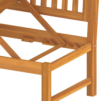 Dagbed Met Kleurig Kussen 200X60X75 Cm Massief Acaciahout crème