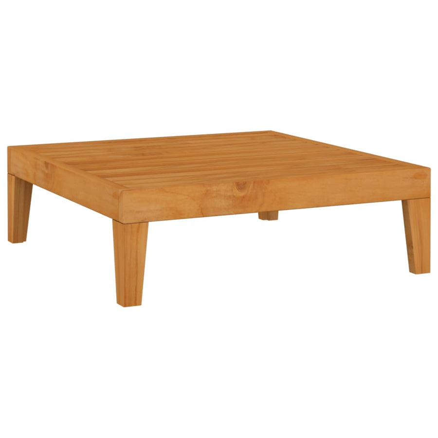 2-Delige Loungeset Met Kussens Massief Acaciahout crème hoek + Tafel