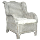 Stoel 82x66x92 cm polyrattan linnen grijs