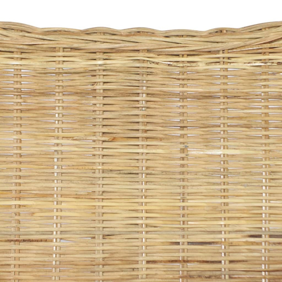 Bank 2-Zits Natuurlijk Rattan En Linnen Bruin Tweezitsbank