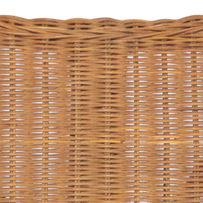 Bank 2-Zits Natuurlijk Rattan En Linnen Lichtbruin Tweezitsbank