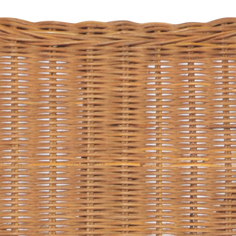 Bank 2-Zits Natuurlijk Rattan En Linnen Lichtbruin Tweezitsbank