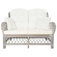 Rattan Grijs Tweezitsbank