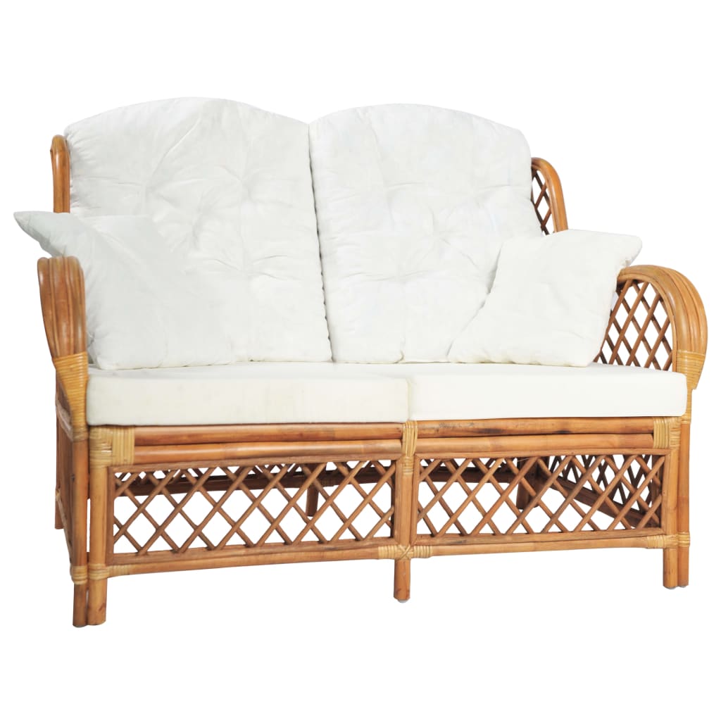 Rattan Lichtbruin Tweezitsbank