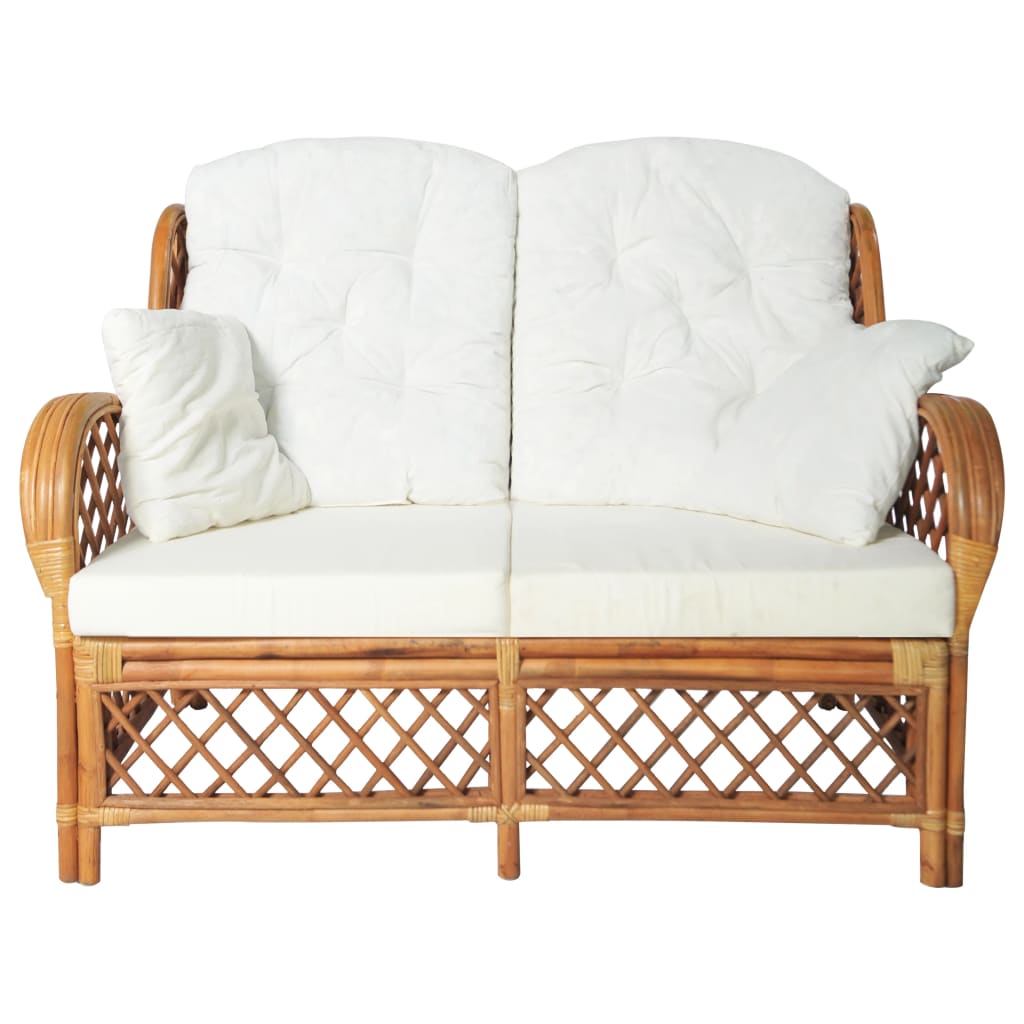 Rattan Lichtbruin Tweezitsbank