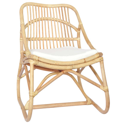 Stoel Rattan En Linnen Naturel