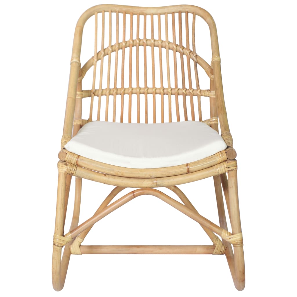 Stoel Rattan En Linnen Naturel