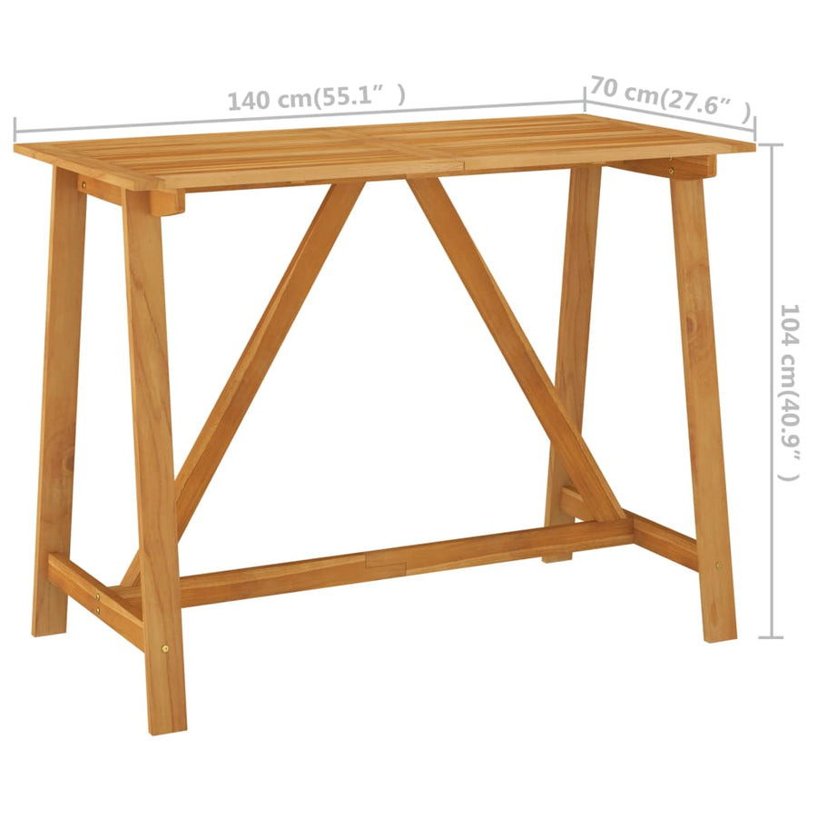 Tuinbartafel Massief Acaciahout 140 x 70 x 104 cm
