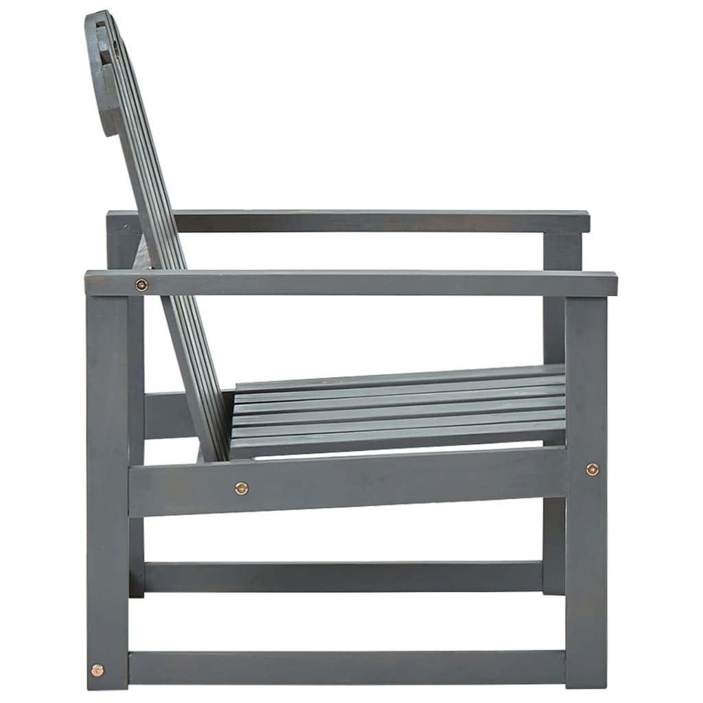Tuinstoelen Massief Acaciahout Grijs