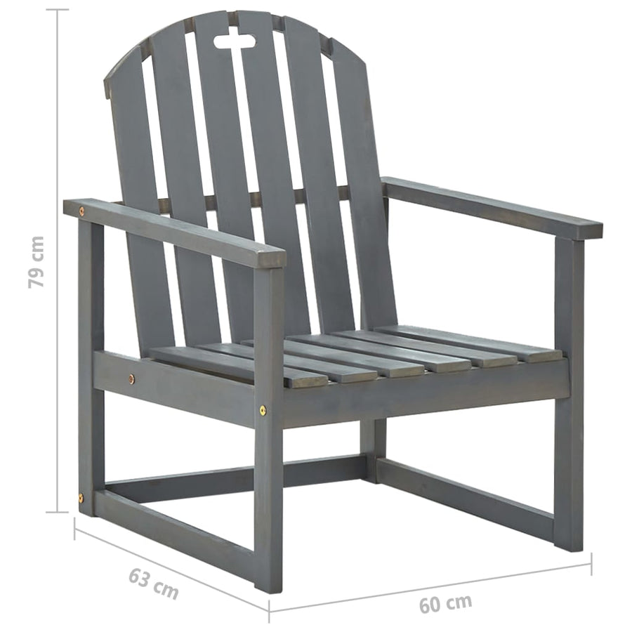 Tuinstoelen Massief Acaciahout Grijs