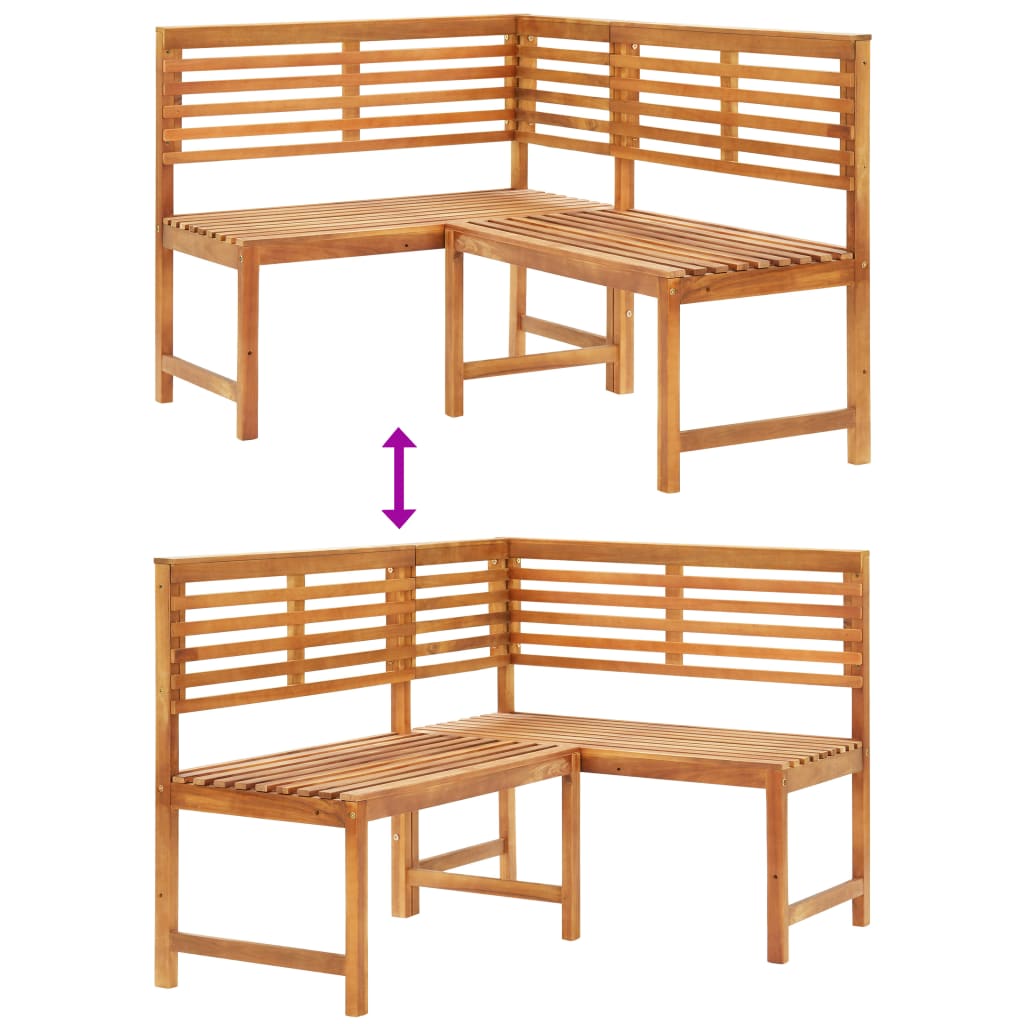 Tuinhoekbank 40 Cm Massief Acaciahout Bruin