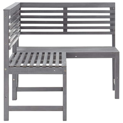 Tuinhoekbank 140 cm massief acaciahout grijs