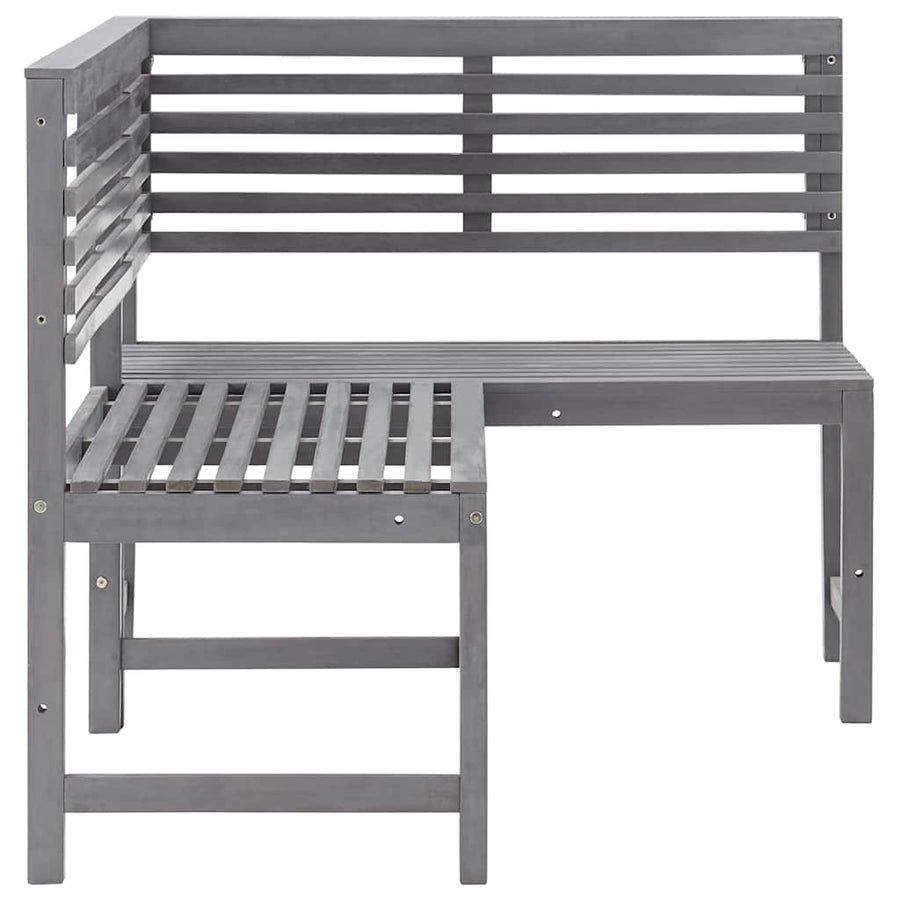 Tuinhoekbank 140 cm massief acaciahout grijs